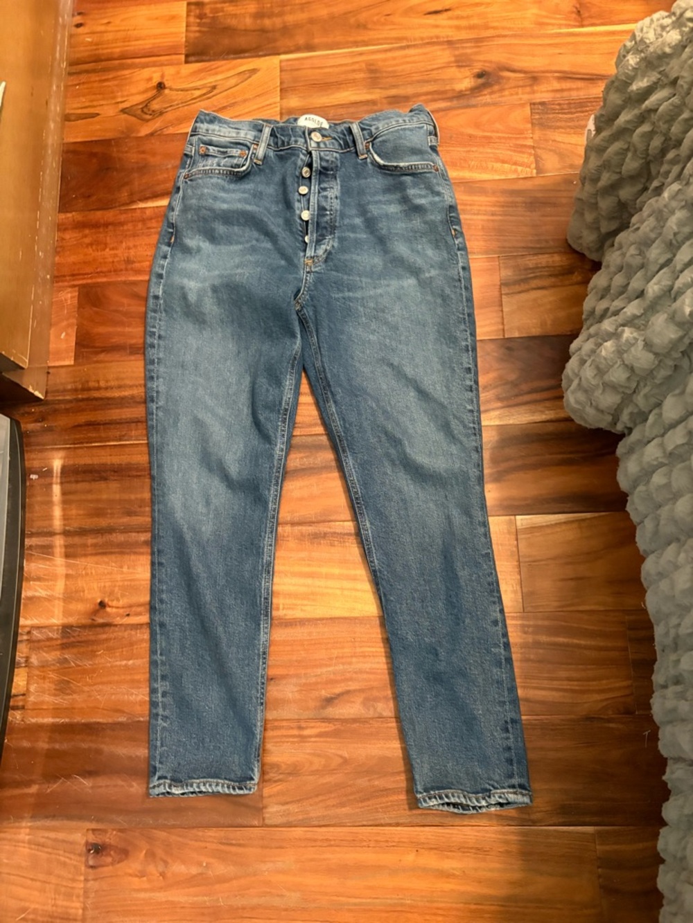 AGOLDE Nico High Rise Slim Straight Jeans 29 Button Fly Medium‎ Wash (0966)